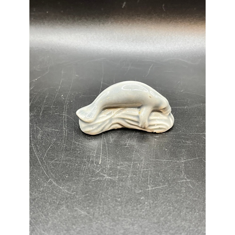 Vtg Wade Whimsies Manatee Figurine Trinket‎ Sea Cow Miniature Wave England